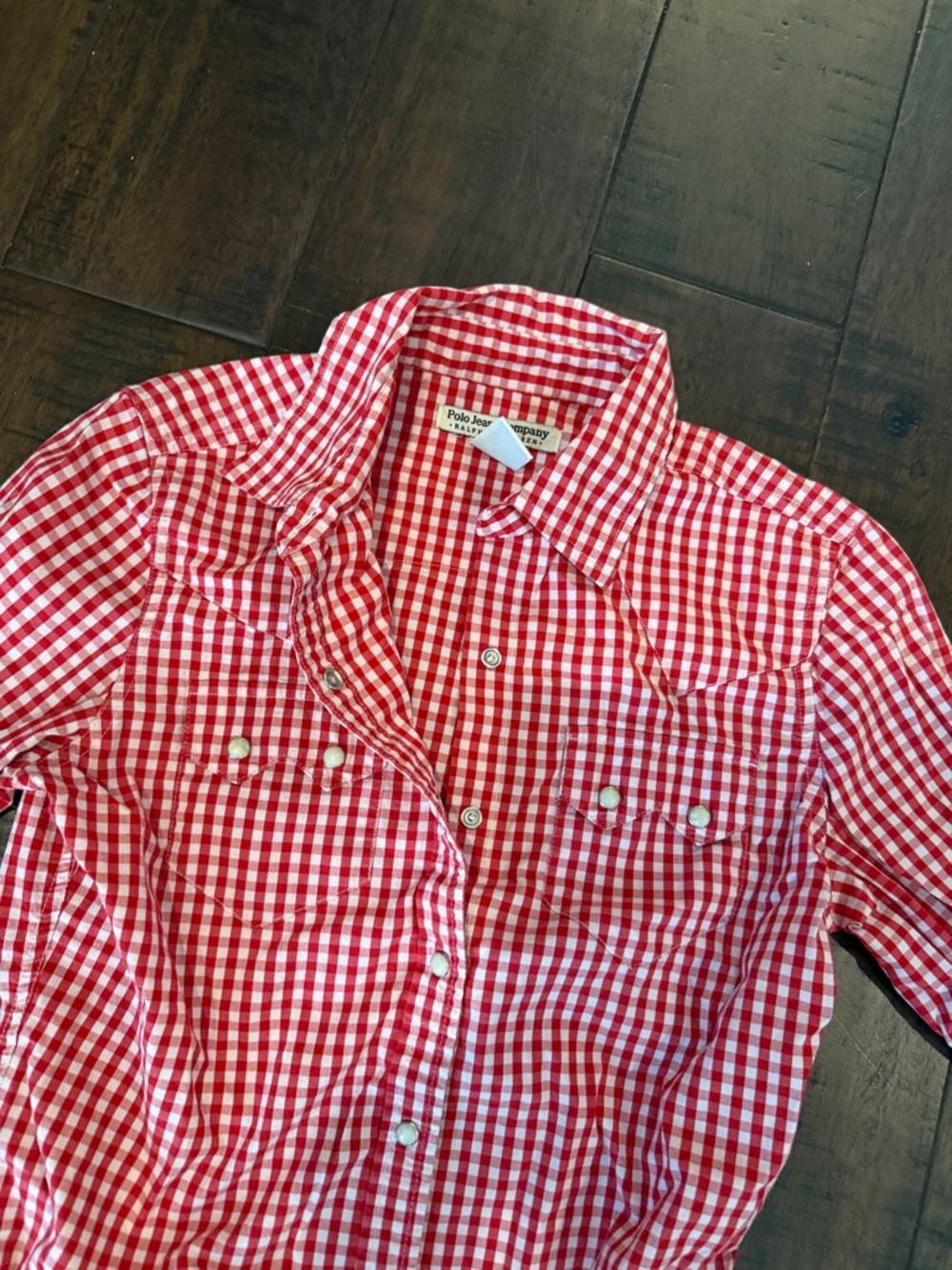 Polo Jeans Company Ralph Lauren Red & White Gingham Shirt - Picture 3 of 3